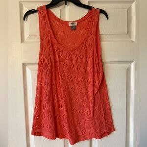 Old Navy Women's Sleeveless Crochet Tank Top - Coral